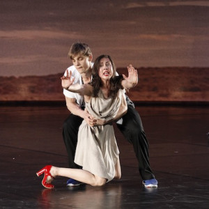 Lauren Langlois with Alya Manzart in Complexity of Belonging.  Photo:  Jeff Busby.